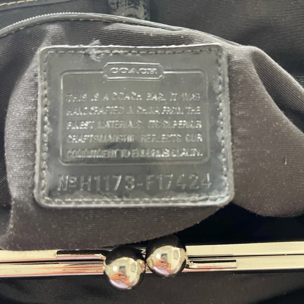 Coach Black and Tan Signature Tote